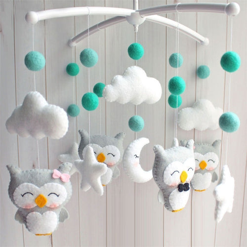 Baby Crib Holder Rattles Bracket Set Clockwork Music Box DIY Bed Bell Material Package Toy Pregnant Mom Handmade Toys For Baby
