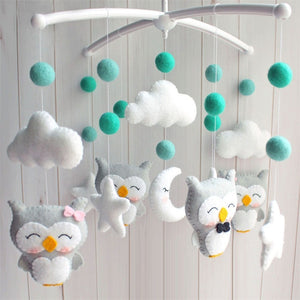 Baby Crib Holder Rattles Bracket Set Clockwork Music Box DIY Bed Bell Material Package Toy Pregnant Mom Handmade Toys For Baby